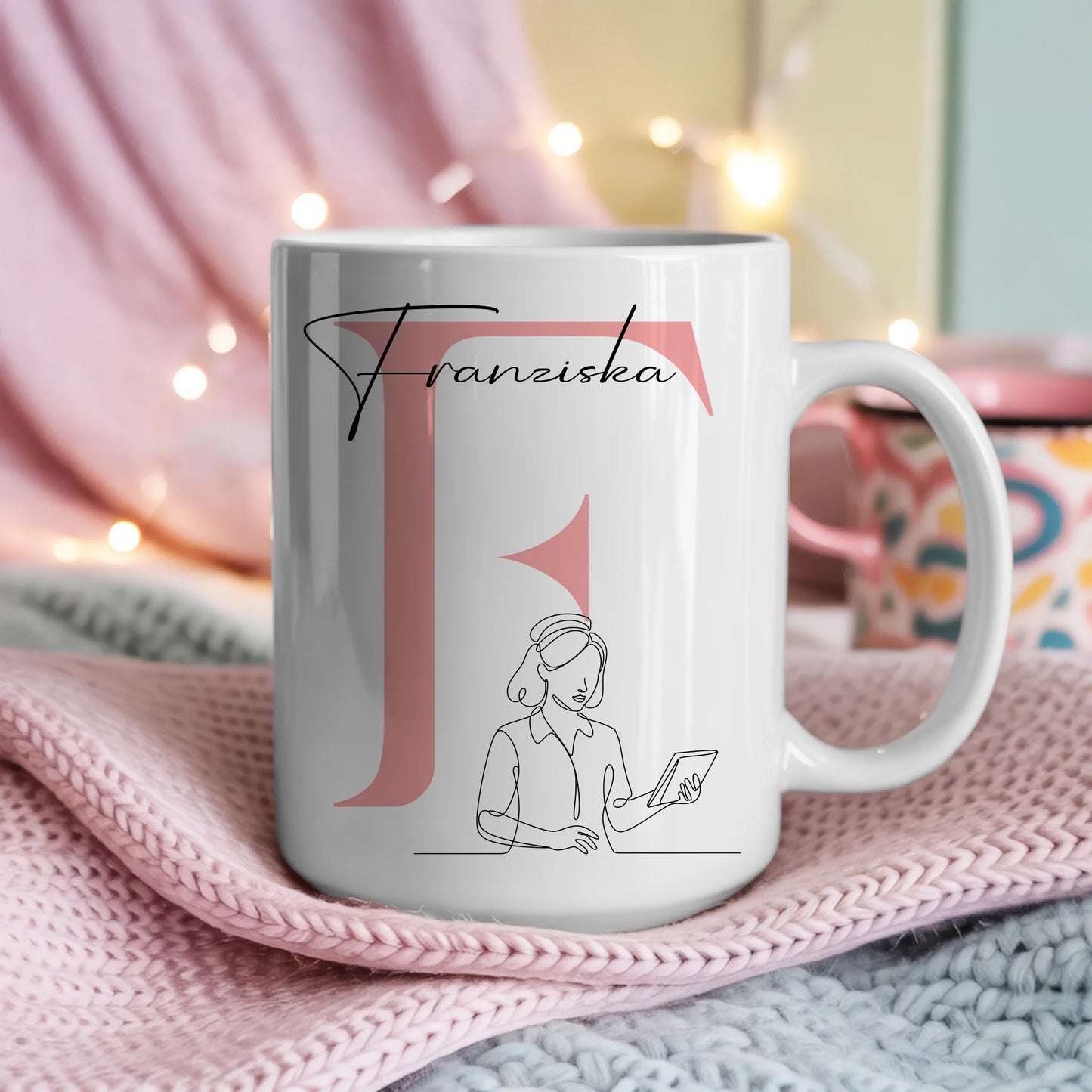 Personalisierte Tasse Mit Name Lineart Bankkauffrau Bankkaufmann Geschenk 4