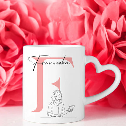 Personalisierte Tasse Mit Name Lineart Bankkauffrau Bankkaufmann Geschenk 8