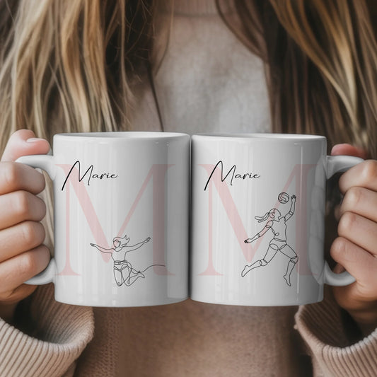 Personalisierte Tasse Mit Name Und Lineart Bungeespringerin Bungeespringen Geschenkidee 1