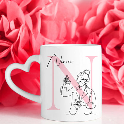 Personalisierte Tasse Mit Name Lineart Chemielaborantin Chemielaborant Geschenkidee 7