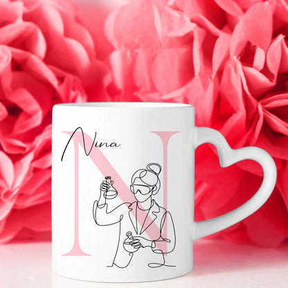Personalisierte Tasse Mit Name Lineart Chemielaborantin Chemielaborant Geschenkidee 8