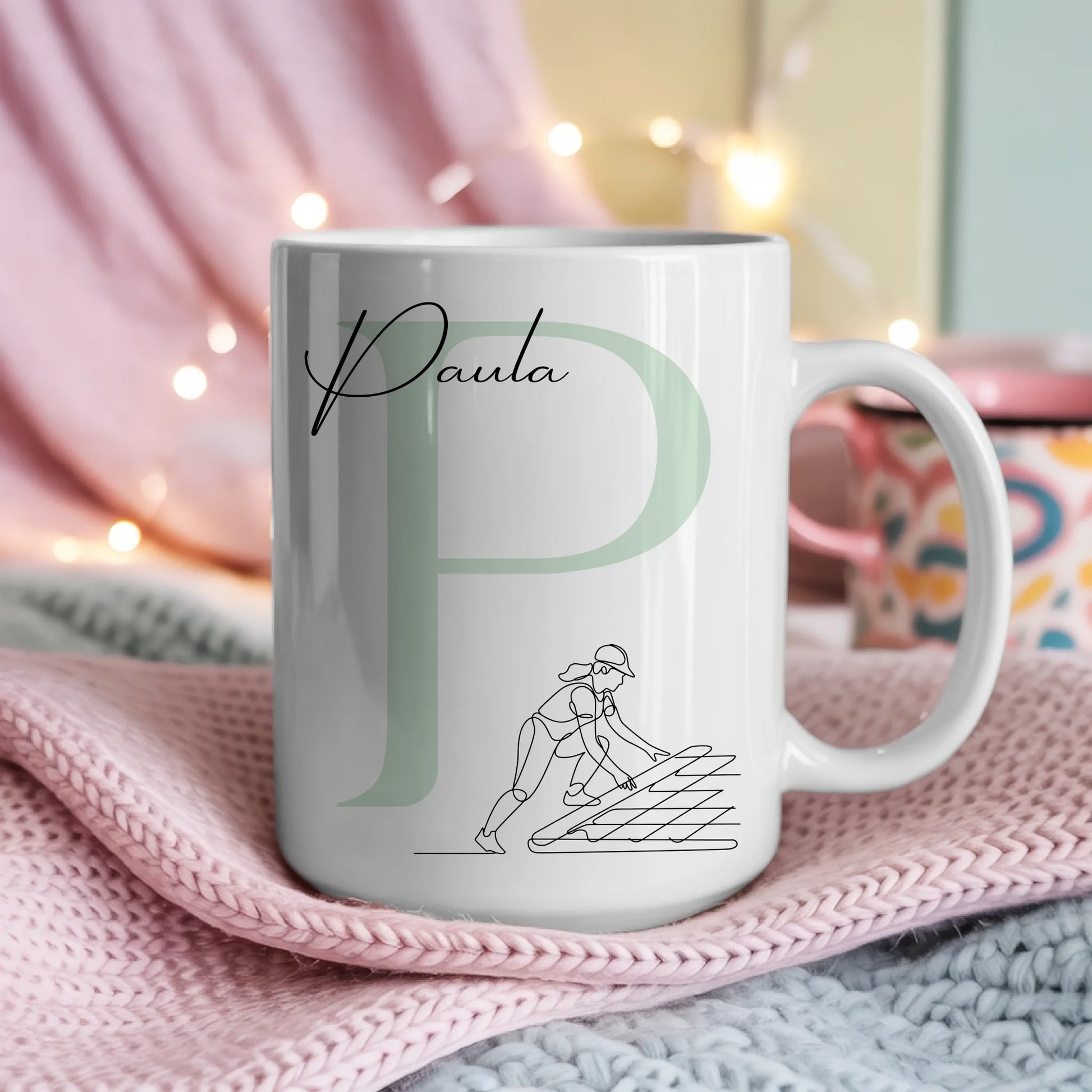 Personalisierte Tasse Mit Name Und Lineart Dachdeckerin Dachdecker Geschenk 4