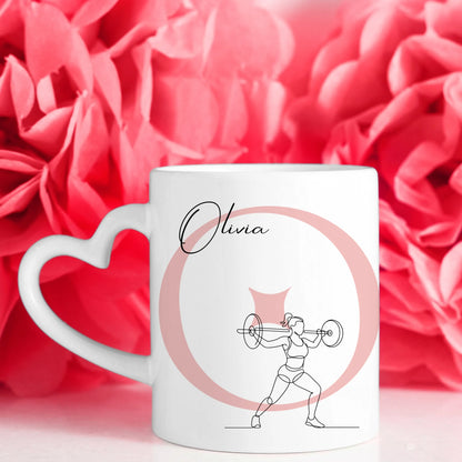 Personalisierte Tasse Mit Name Und Lineart für Crossfitterin Crossfit Geschenk 7