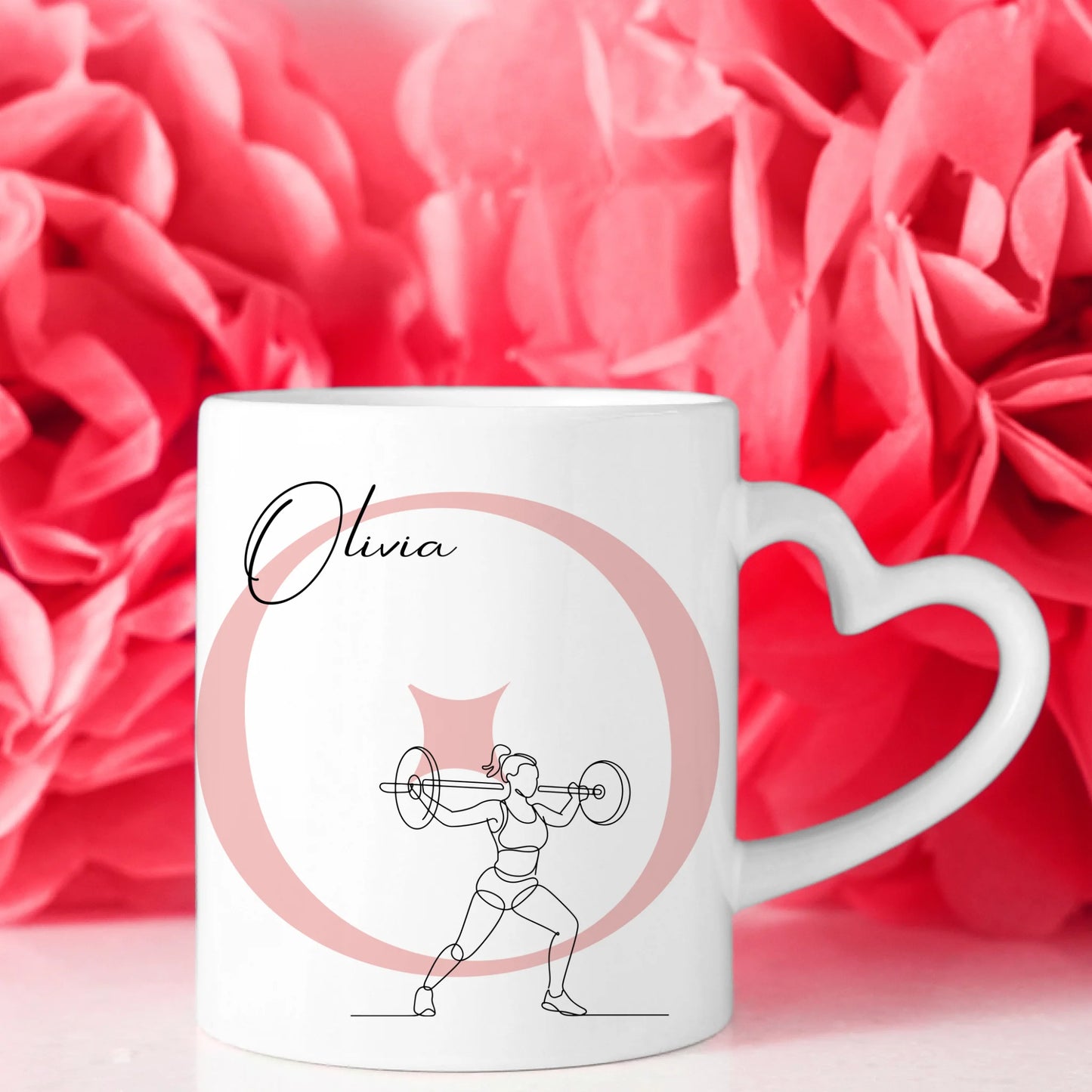 Personalisierte Tasse Mit Name Und Lineart für Crossfitterin Crossfit Geschenk 8