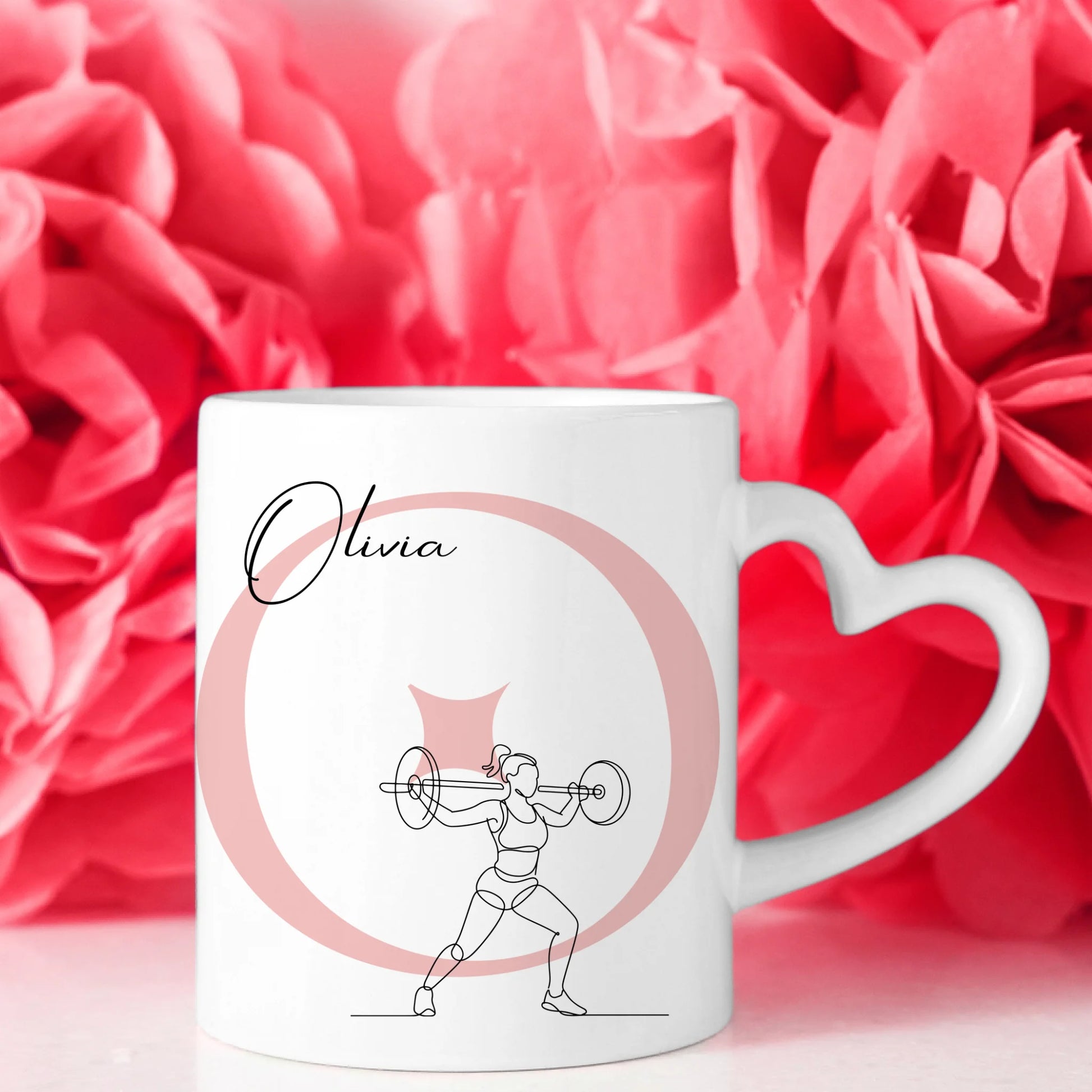 Personalisierte Tasse Mit Name Und Lineart für Crossfitterin Crossfit Geschenk 8