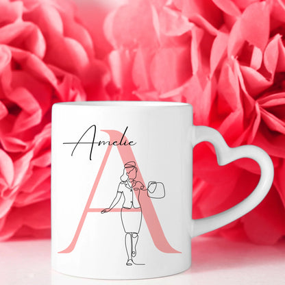 Tasse Mit Name Und Lineart Flugbegleiterin Flugbegleiter personalisiertes Geschenk 8