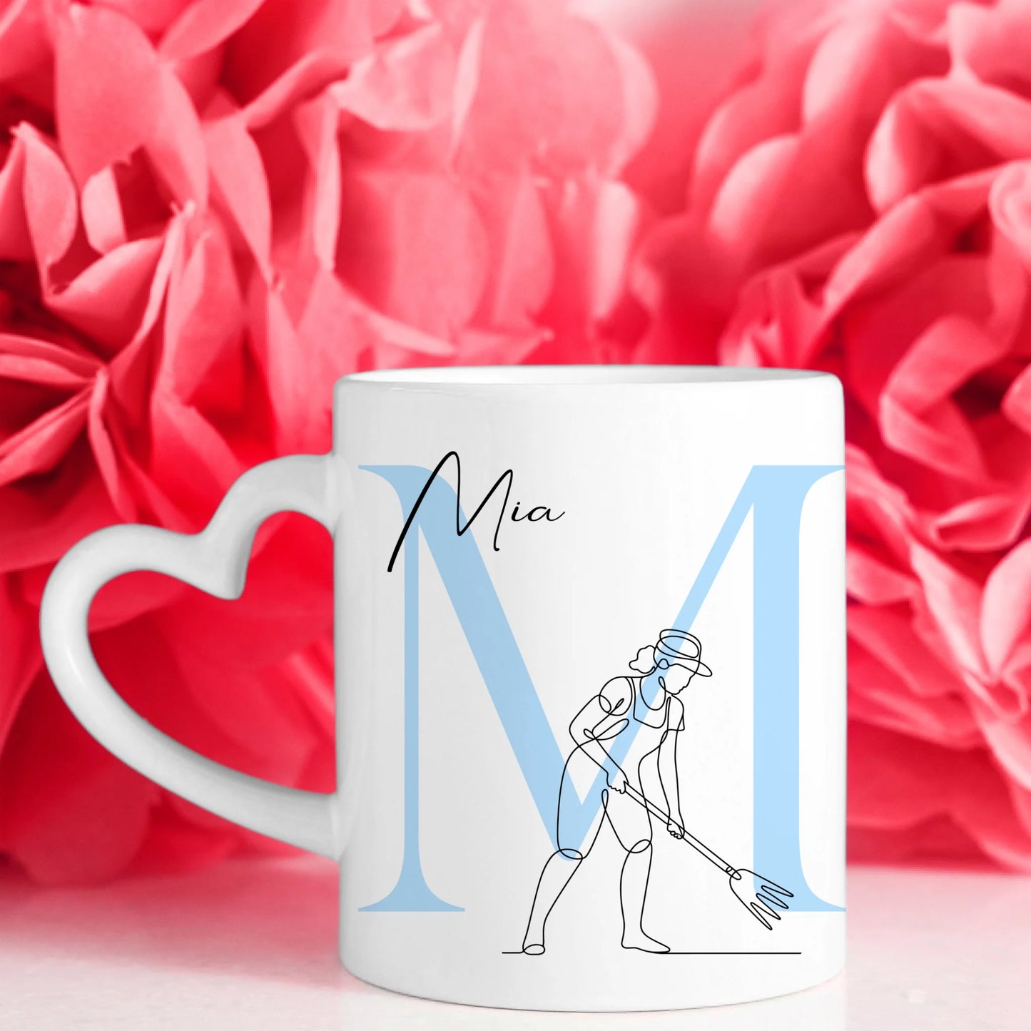Personalisierte Tasse Mit Name Lineart Gärtnerin Gartenarbeit Geschenk 7