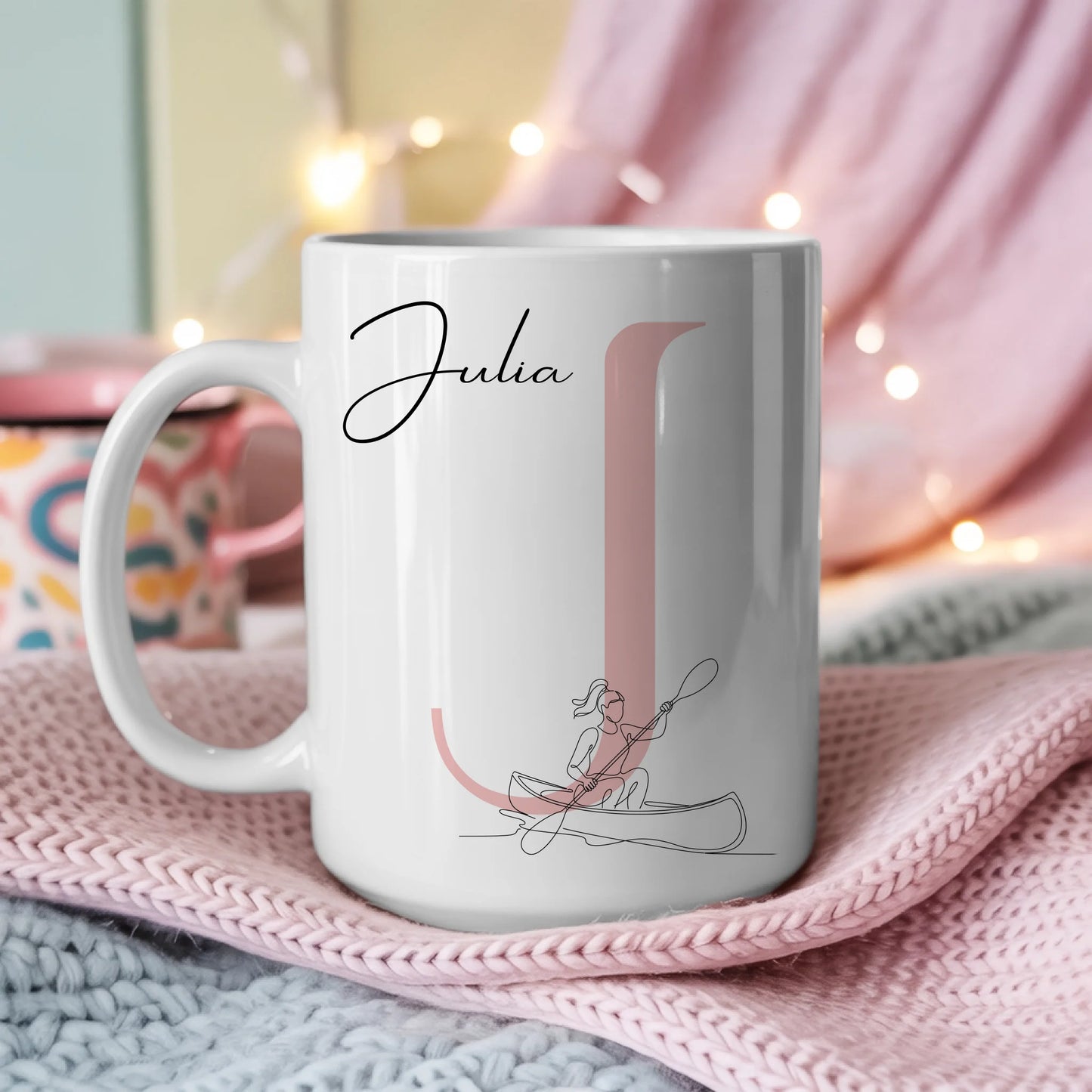 Ausgefallene Tassen Mit Name Lineart Kanutin Kanu Personalisiertes Geschenk 3