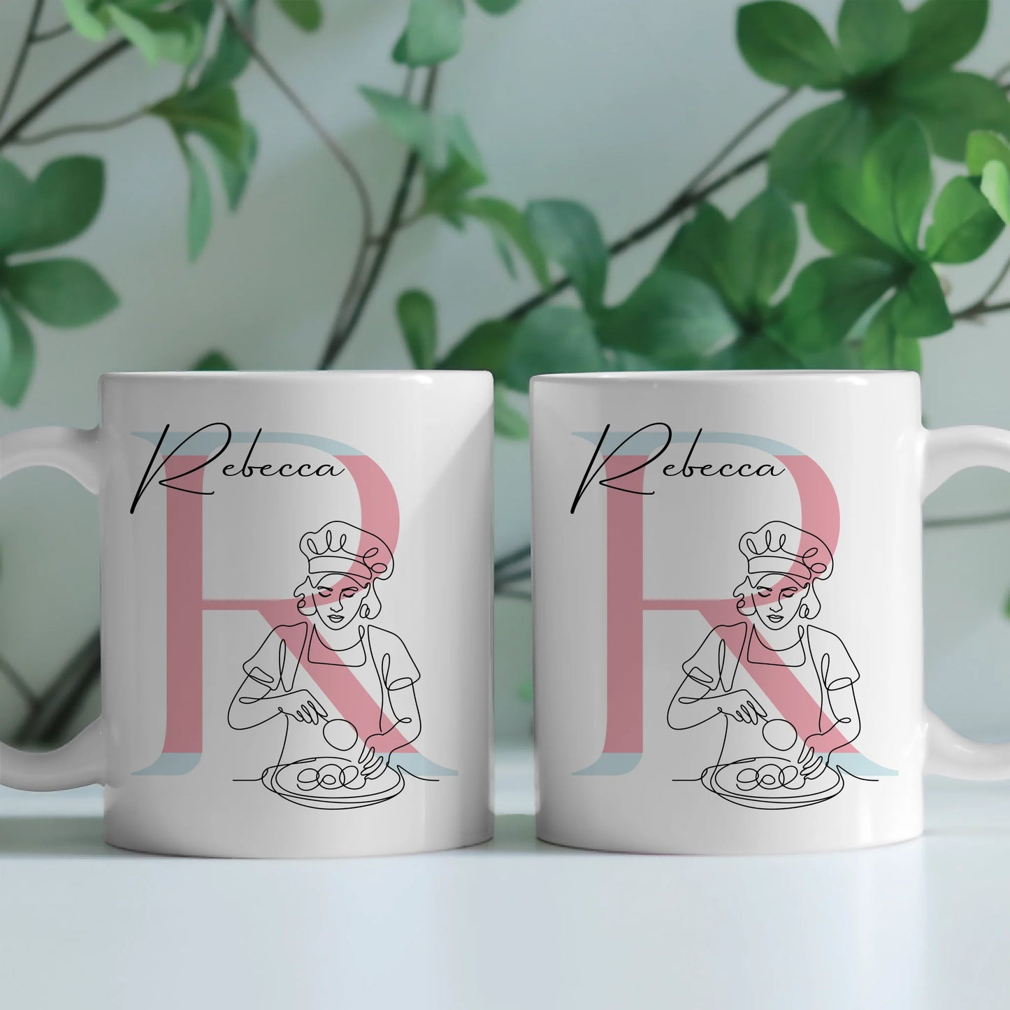 Personalisierte Tasse Mit Name Lineart Konditorin Konditor Geschenk für Backliebhaber 2
