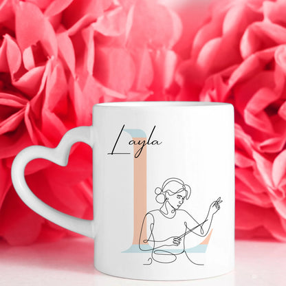 Personalisierte Tasse Mit Name Lineart Komponistin Zum Komponieren 7