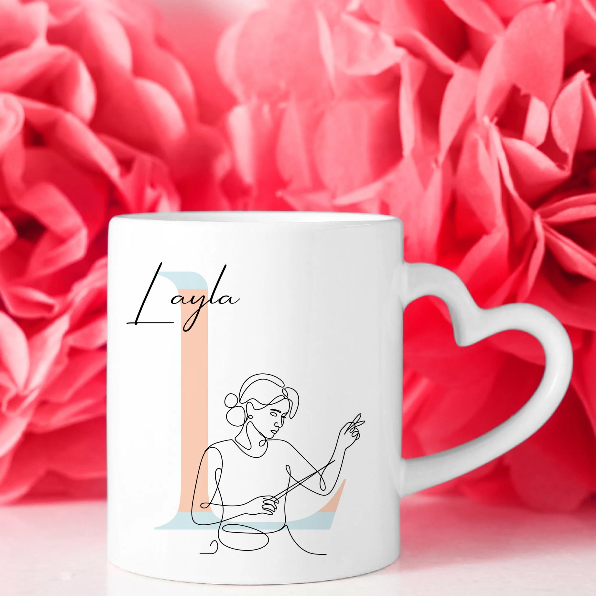 Personalisierte Tasse Mit Name Lineart Komponistin Zum Komponieren 8