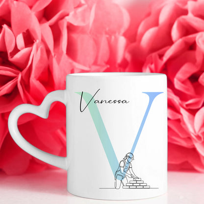 Kaffee Tasse Personalisiert Lineart Maurerin Maurer Individuelles Geschenk 7
