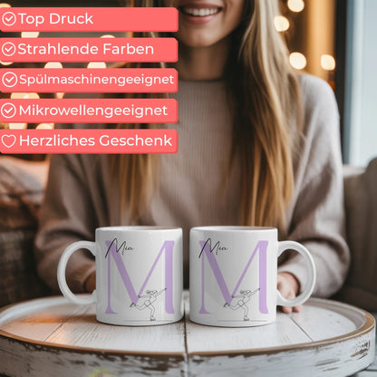 Kaffee Tasse Personalisiert Lineart Rollschuhläuferin Rollschuhlaufen 6