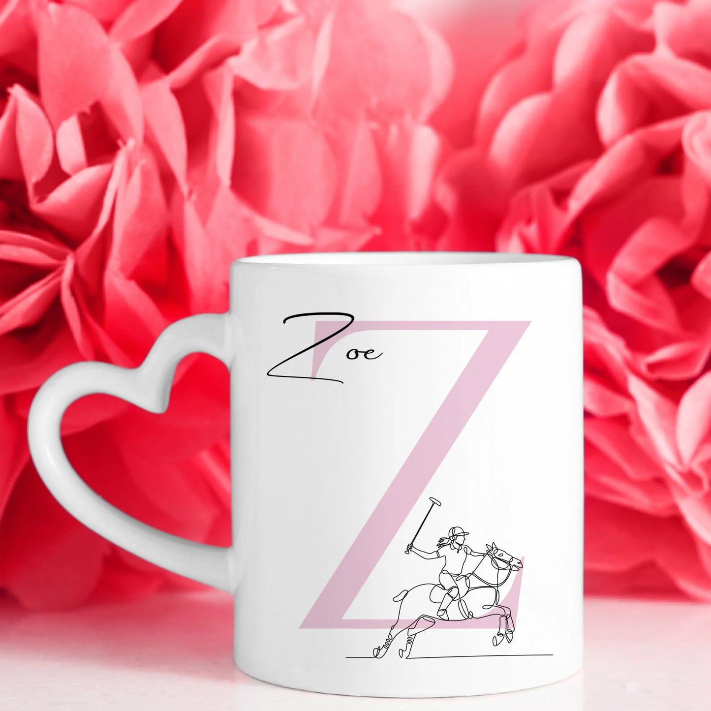 Personalisierte Tasse Mit Name Und Lineart Polospielerin Polo Geschenk 7