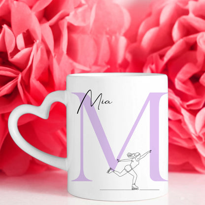Kaffee Tasse Personalisiert Lineart Rollschuhläuferin Rollschuhlaufen 7