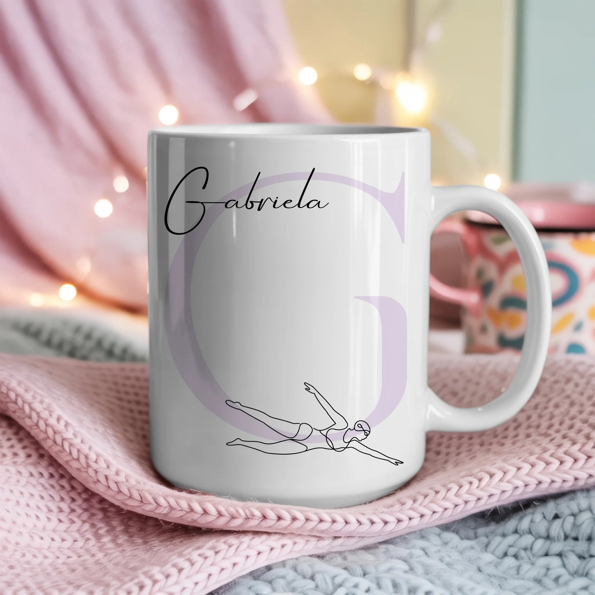 Ausgefallene Tassen Mit Name Lineart Schwimmerin Schwimmen personalisiertes Geschenk 4