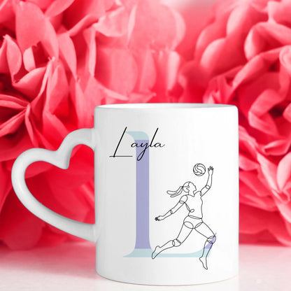 Kaffee Tasse Personalisiert mit Lineart Tischtennisspielerin für Tischtennis Fans 7