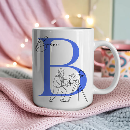 Personalisierte Tasse Mit Name Lineart Astronomie Astronom Geschenkidee 4
