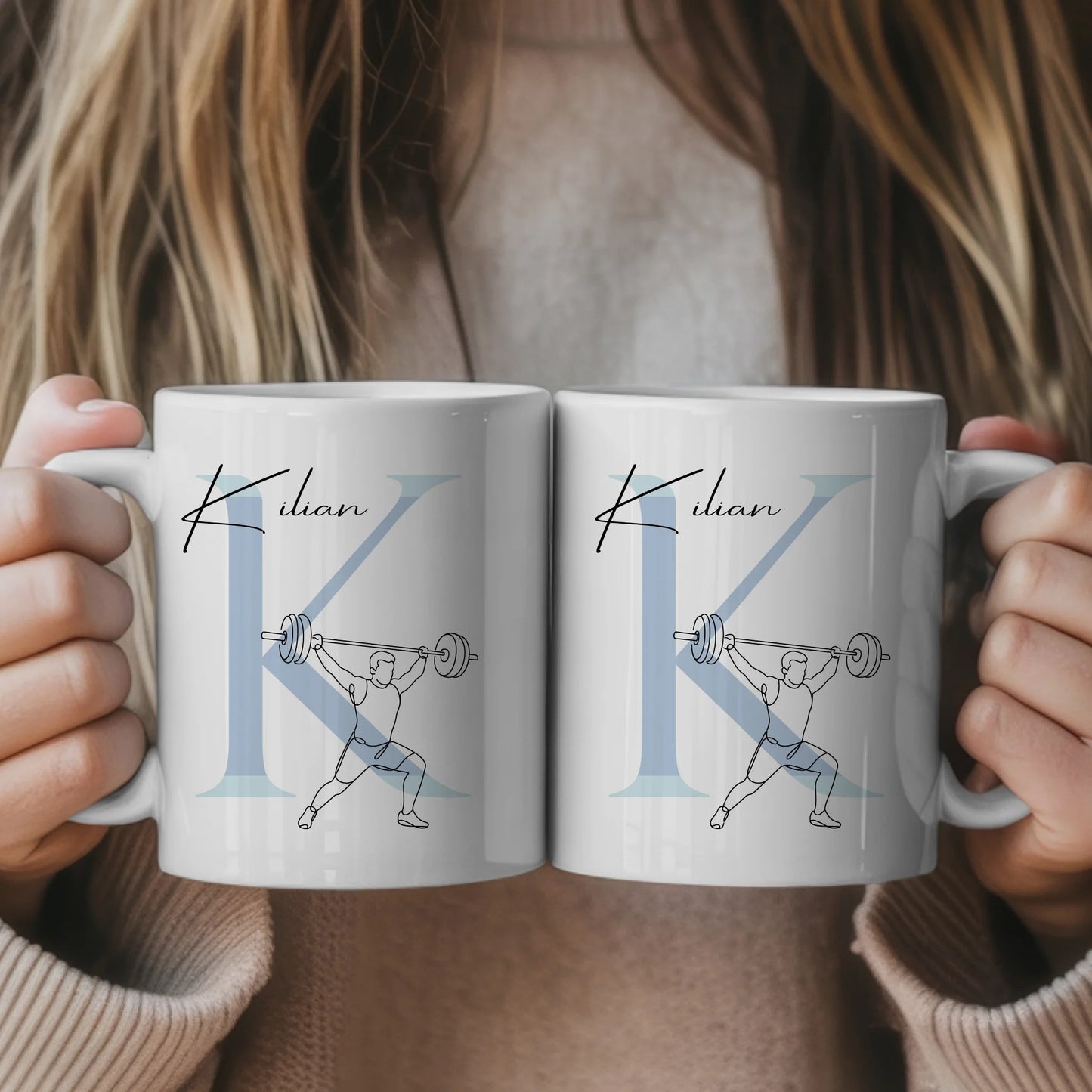Kaffee Tasse Personalisiert Lineart Crossfit Crossfitter Geschenk 1