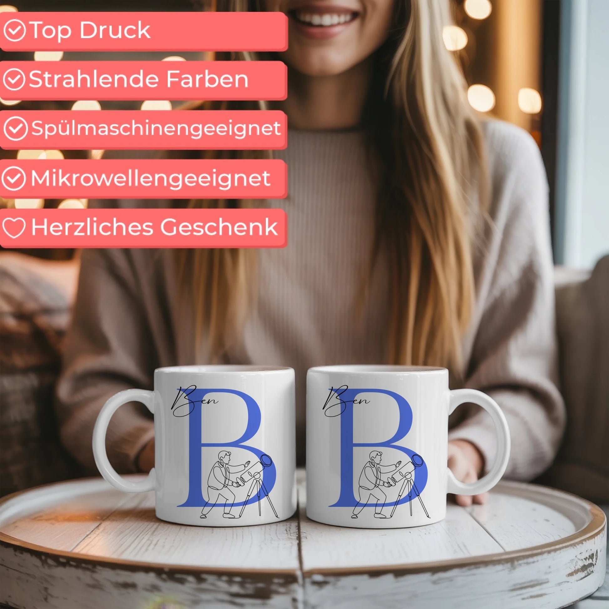 Personalisierte Tasse Mit Name Lineart Astronomie Astronom Geschenkidee 6