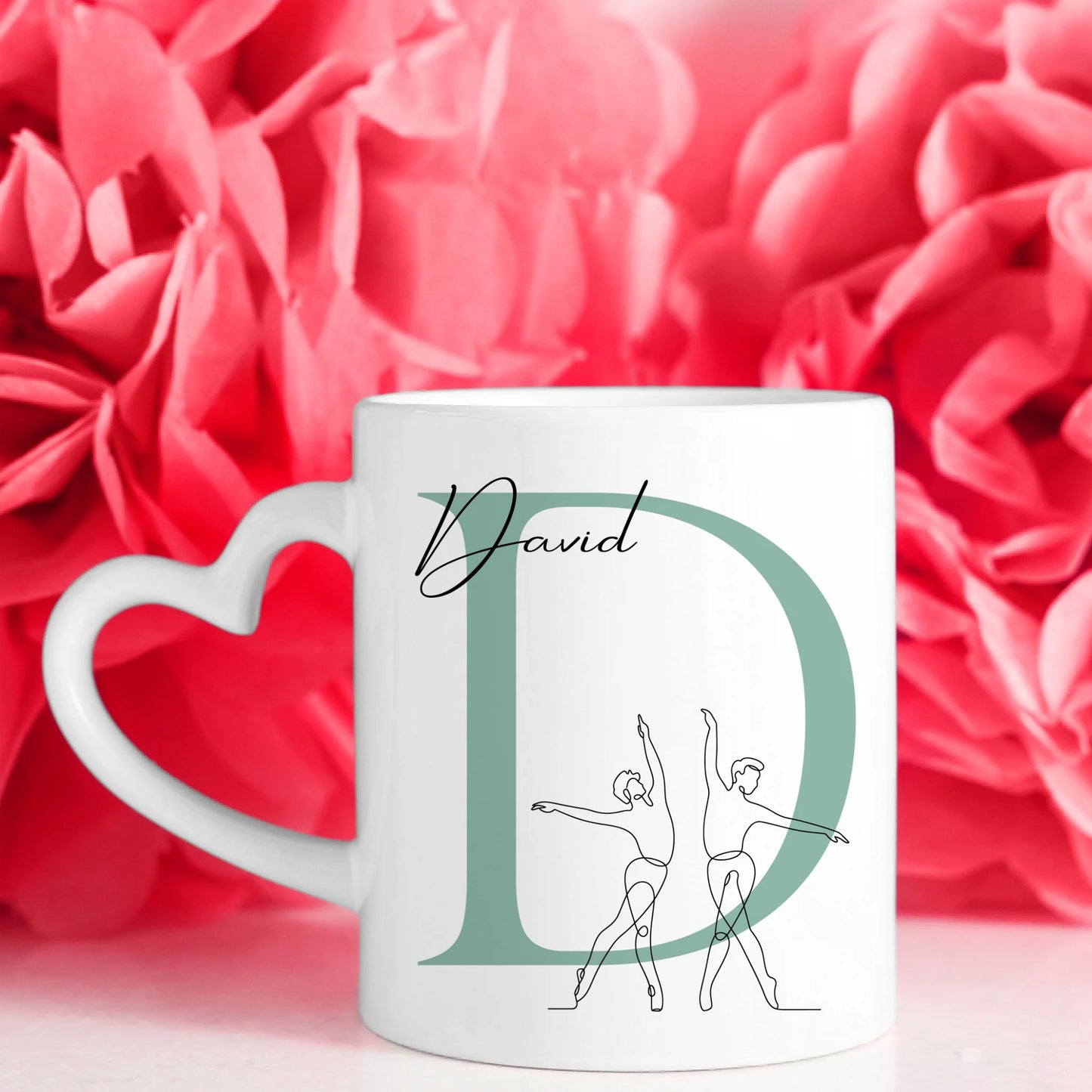 Personalisierte Tasse Mit Name Und Lineart Ballett Balletttänzer Geschenk 7