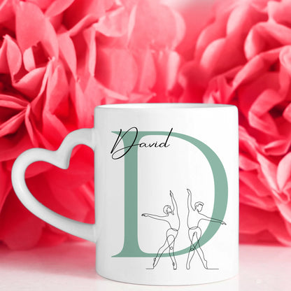 Personalisierte Tasse Mit Name Und Lineart Ballett Balletttänzer Geschenk 7