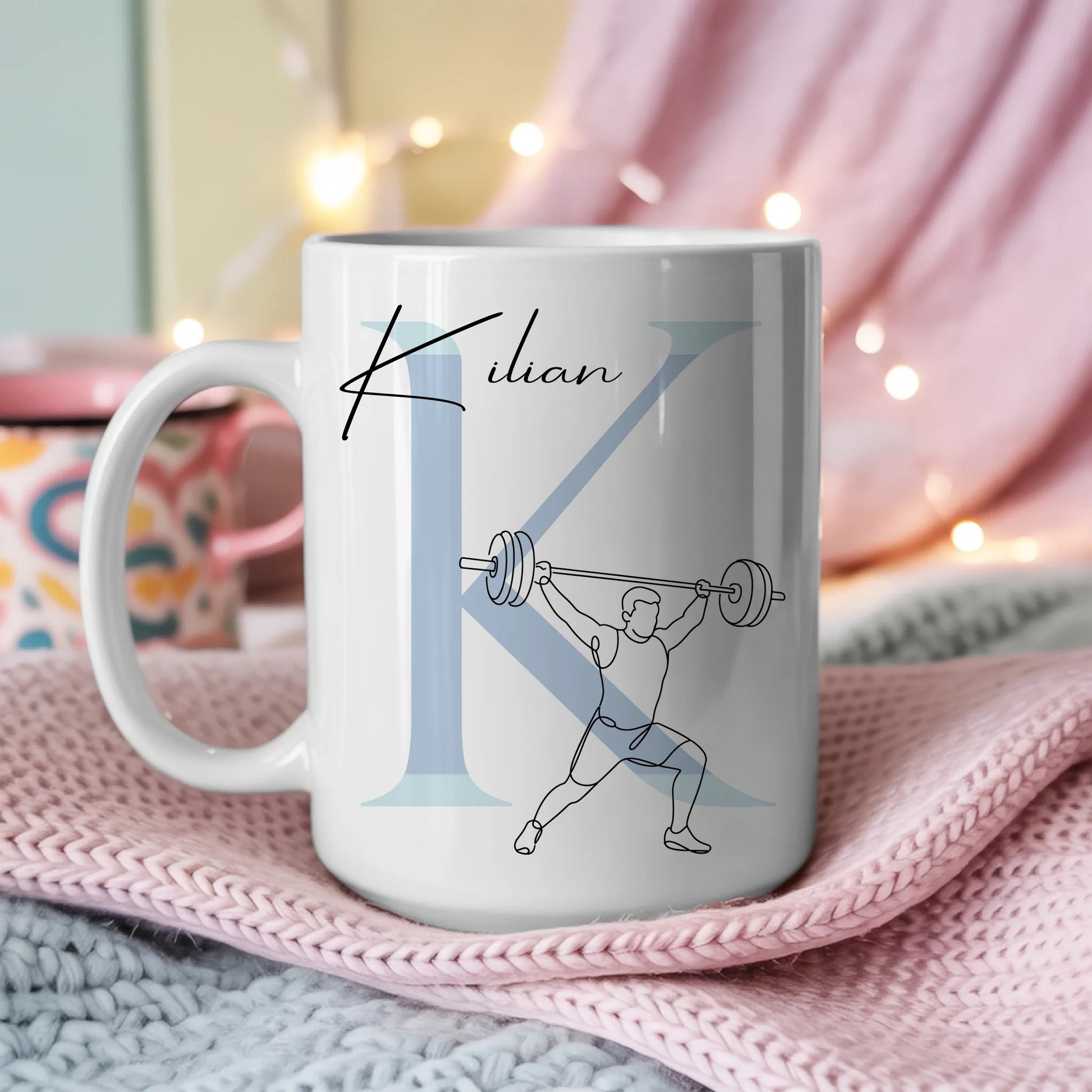 Kaffee Tasse Personalisiert Lineart Crossfit Crossfitter Geschenk 3