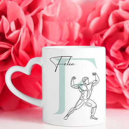 Personalisierte Tasse Mit Name Und Lineart Bodybuilding Bodybuilder Geschenk 7