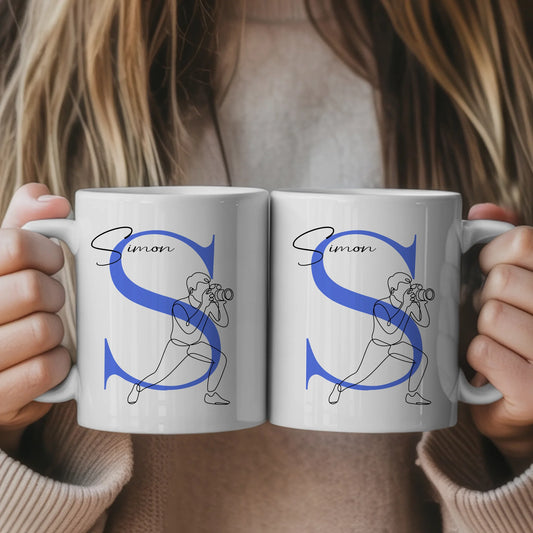 Personalisierte Tasse Mit Name Und Lineart Fotografie Für Fotografen Als Geschenk 1