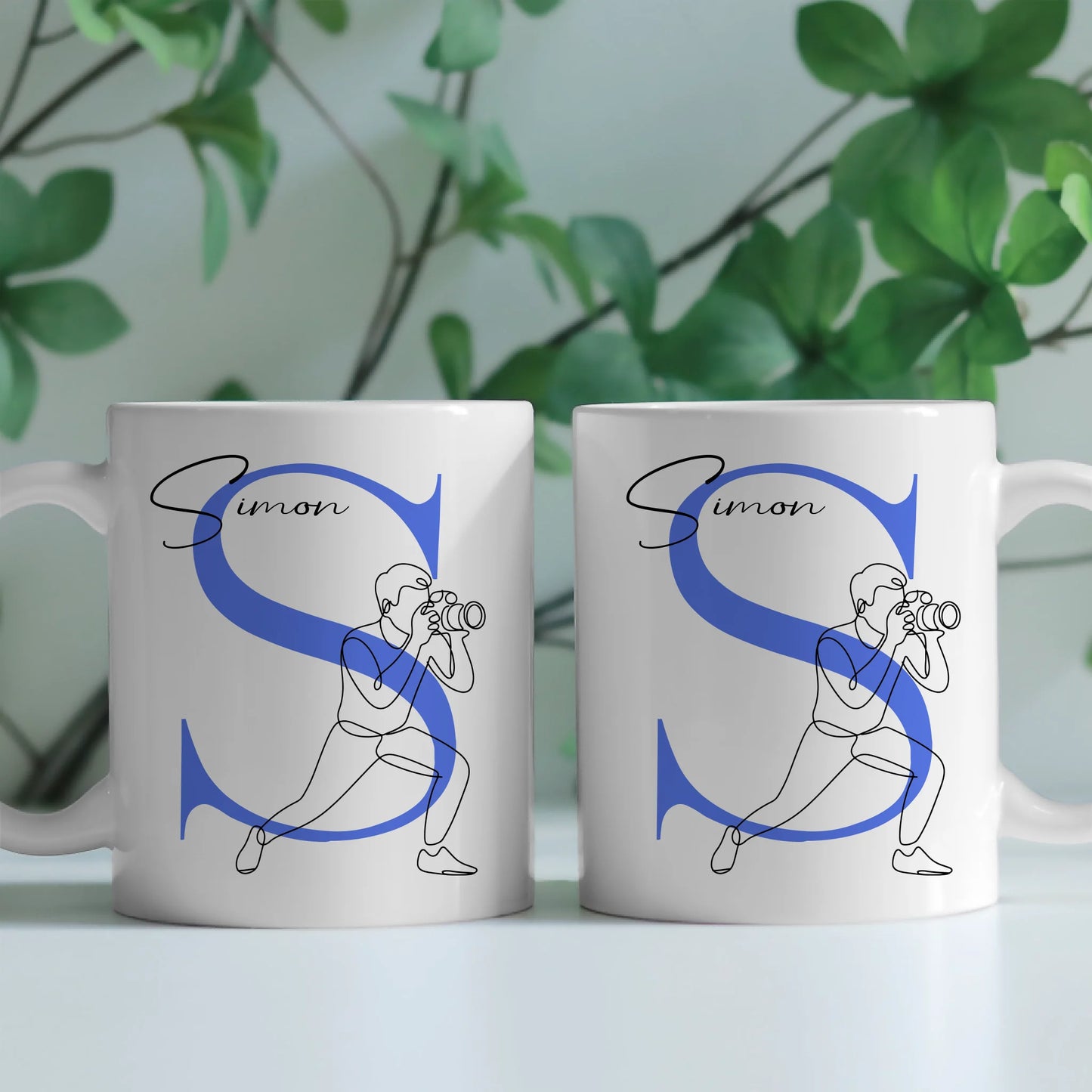 Personalisierte Tasse Mit Name Und Lineart Fotografie Für Fotografen Als Geschenk 2