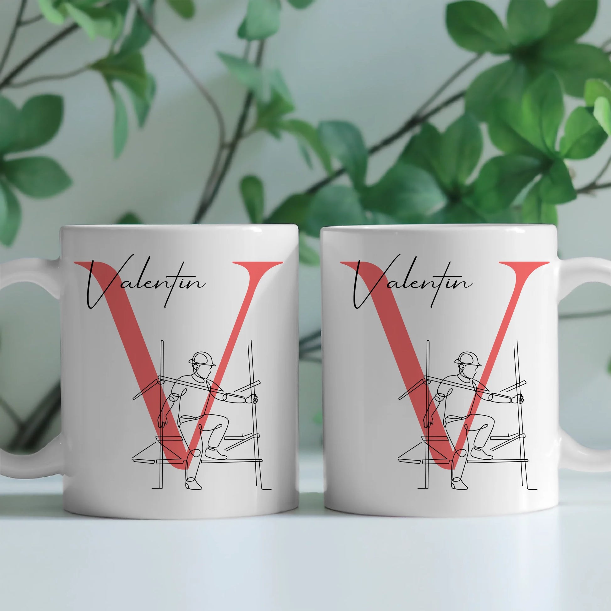 Personalisierte Tasse Mit Name Und Lineart Gerüstbauer Geschenk für Gerüstbauer 2