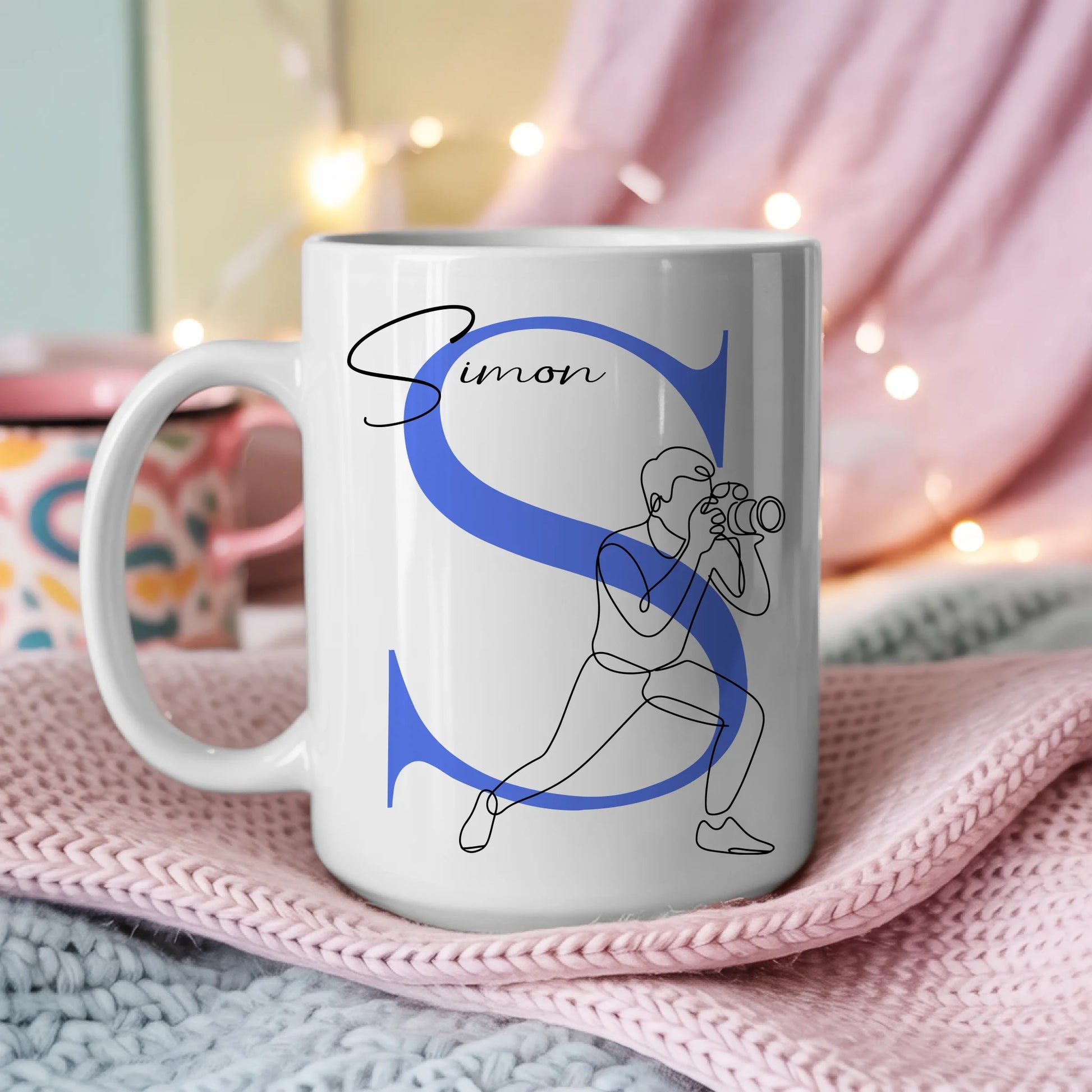Personalisierte Tasse Mit Name Und Lineart Fotografie Für Fotografen Als Geschenk 3