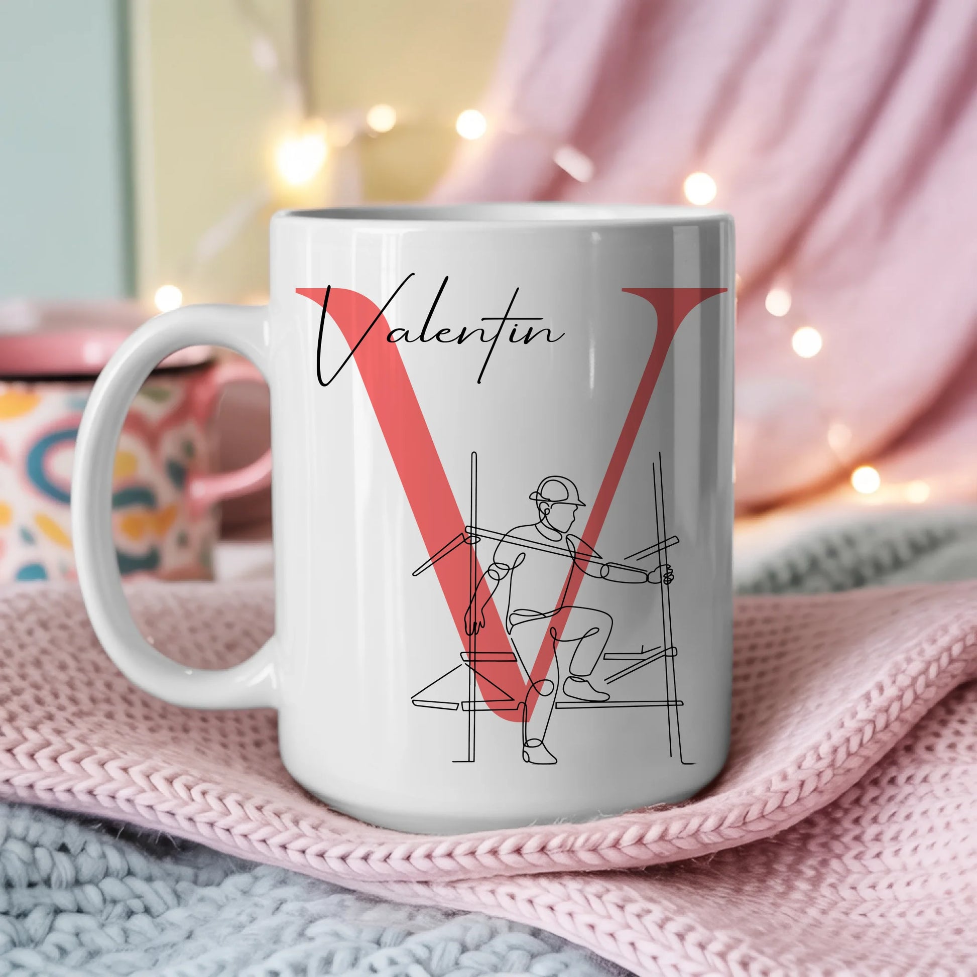 Personalisierte Tasse Mit Name Und Lineart Gerüstbauer Geschenk für Gerüstbauer 3