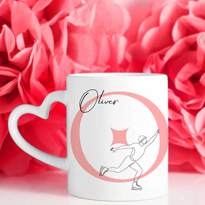 Ausgefallene Tassen Mit Name Lineart Eislaufen Eisläufer personalisierte Geschenke 7