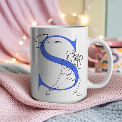 Personalisierte Tasse Mit Name Und Lineart Fotografie Für Fotografen Als Geschenk 4