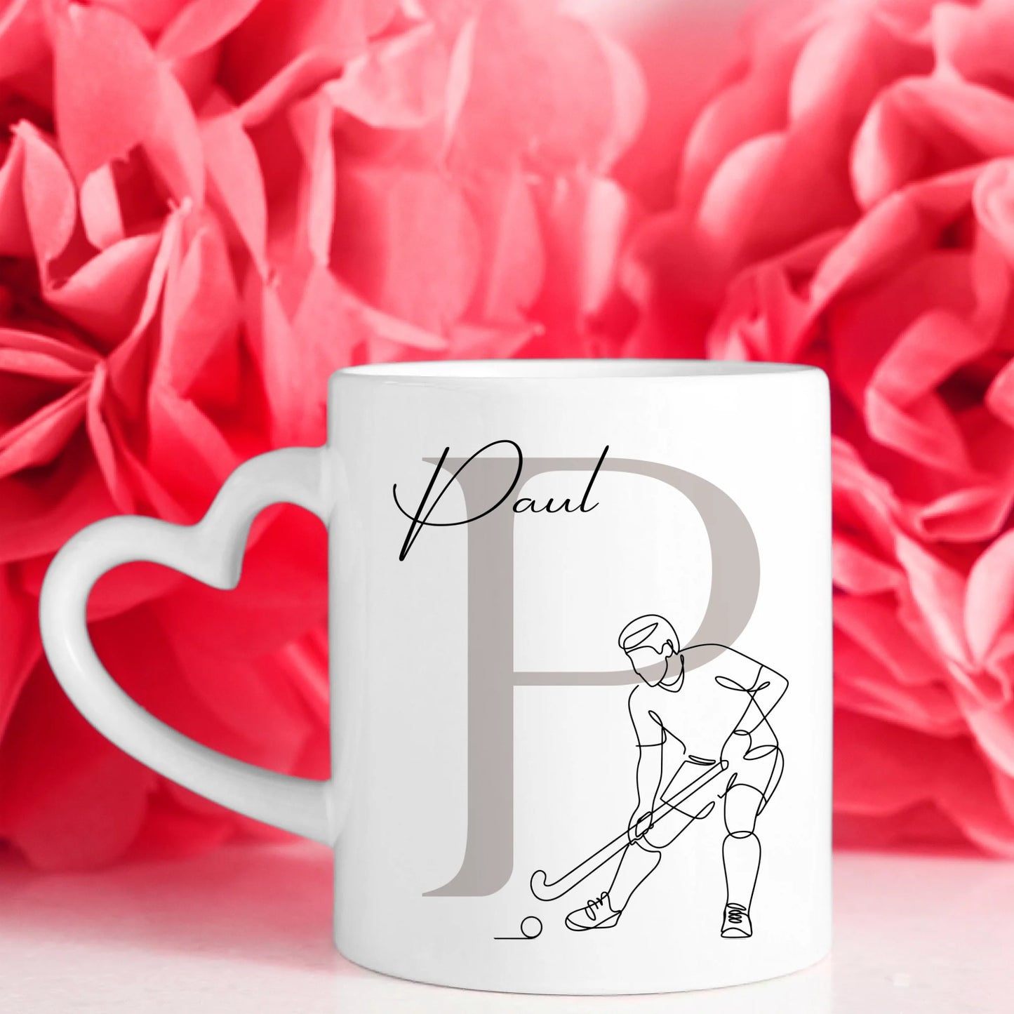 Kaffee Tasse Personalisiert mit Lineart Feldhockey Spieler Geschenk 7