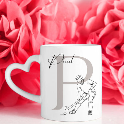 Kaffee Tasse Personalisiert mit Lineart Feldhockey Spieler Geschenk 7