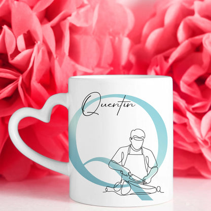 Ausgefallene Tassen Mit Name Lineart Fleischer Personalisiertes Geschenk für Fleischliebhaber 7