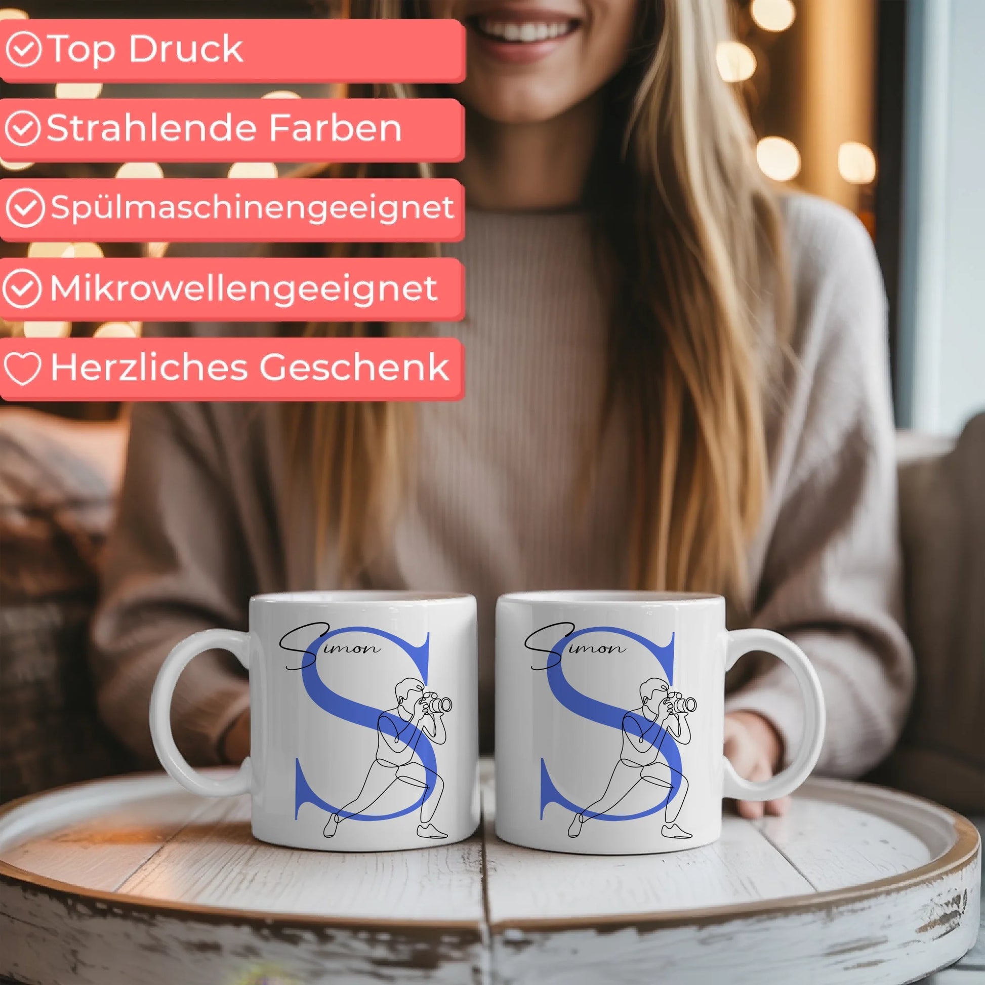 Personalisierte Tasse Mit Name Und Lineart Fotografie Für Fotografen Als Geschenk 6
