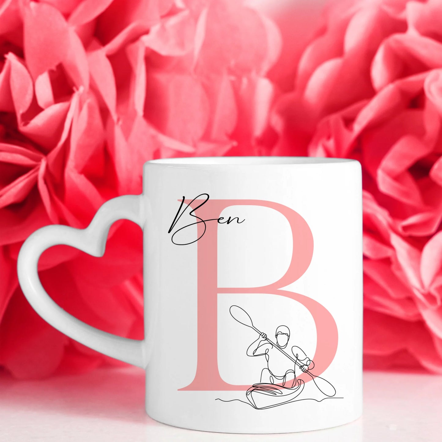 Personalisierte Tasse Mit Name Lineart Kajakfahren Kajakfahrer Geschenkidee 7