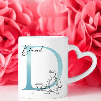 Personalisierte Tasse Mit Name Und Lineart Kassierer Kassierer Geschenk 8