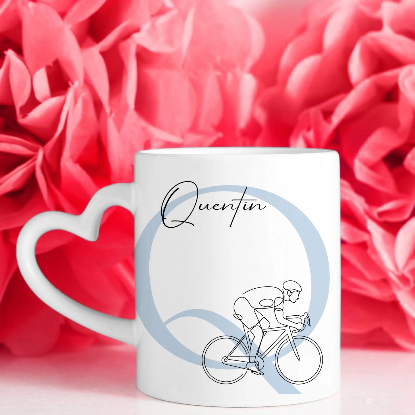 Personalisierte Tasse Mit Name Lineart Rennradfahren Rennradfahrer Geschenk für Radfahrer 7