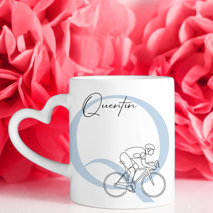 Personalisierte Tasse Mit Name Lineart Rennradfahren Rennradfahrer Geschenk für Radfahrer 7
