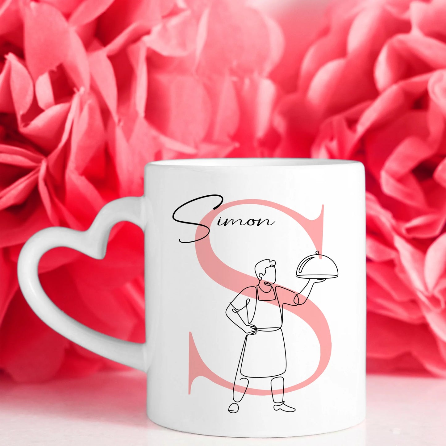 Personalisierte Tasse Mit Name Lineart für Restaurantfachmann Geschenkidee für Restaurantfachmann 7