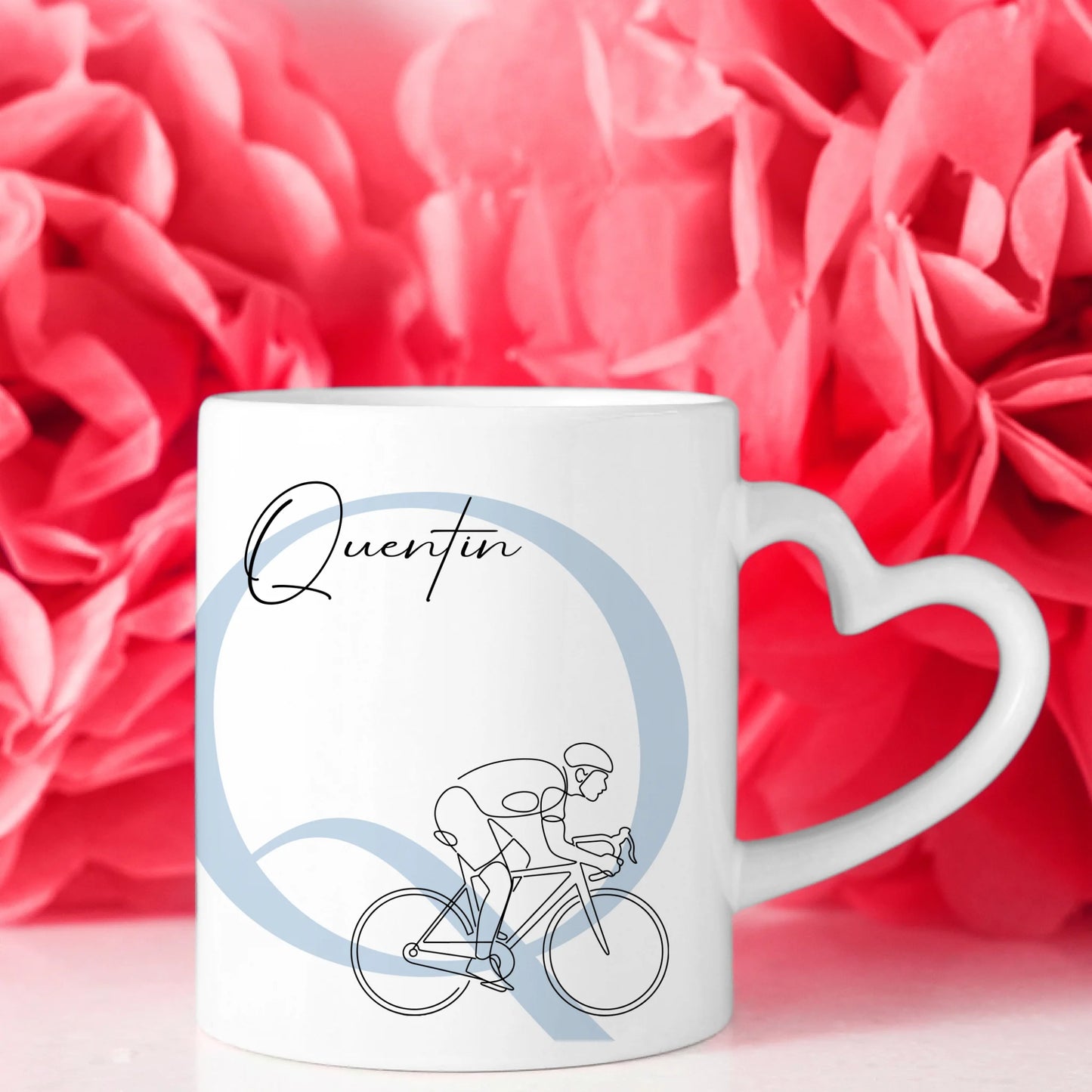 Personalisierte Tasse Mit Name Lineart Rennradfahren Rennradfahrer Geschenk für Radfahrer 8