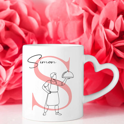 Personalisierte Tasse Mit Name Lineart für Restaurantfachmann Geschenkidee für Restaurantfachmann 8