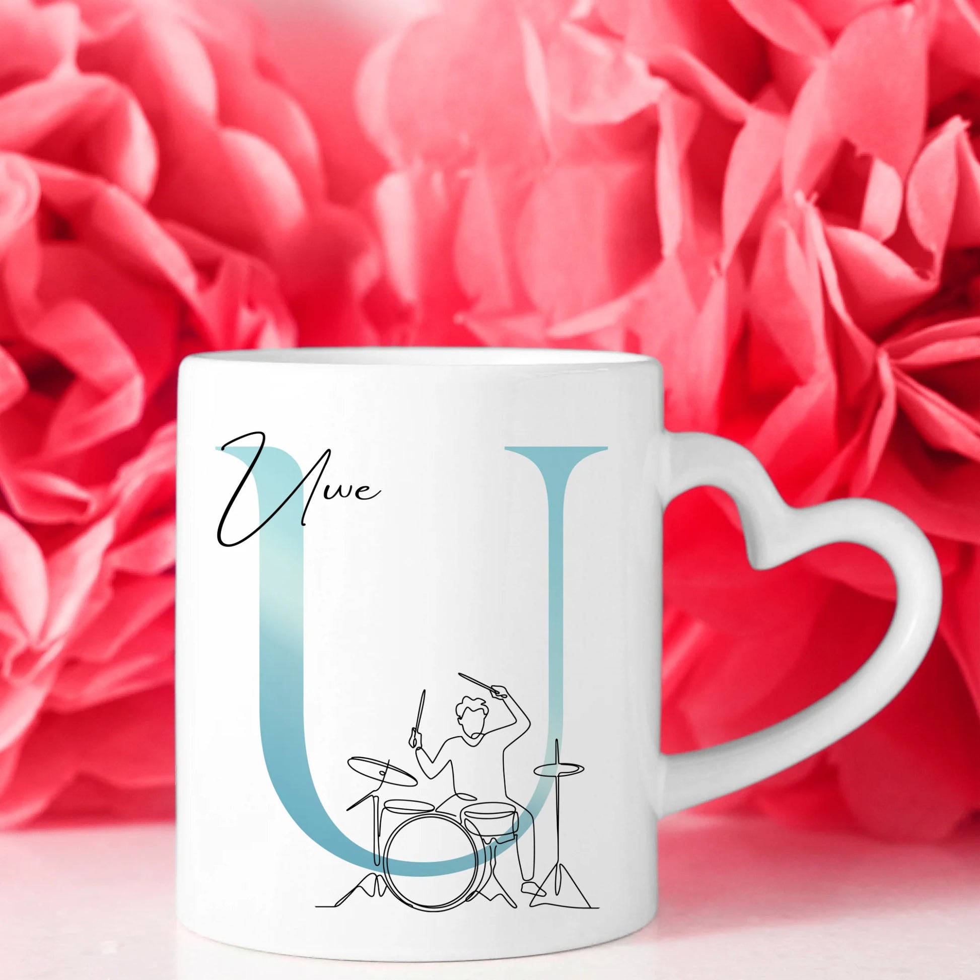 Tasse Mit Name Und Lineart Schlagzeuger Personalisiertes Geschenk 8