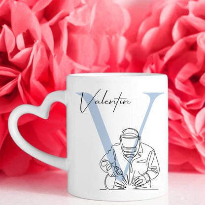 Personalisierte Tasse Mit Name Lineart Schweißer Schweißer Geschenkidee 7
