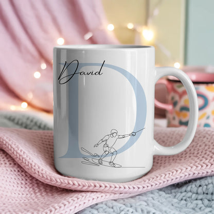 Personalisierte Tasse Mit Name Und Lineart Wakeboarden Wakeboarder Geschenk 4