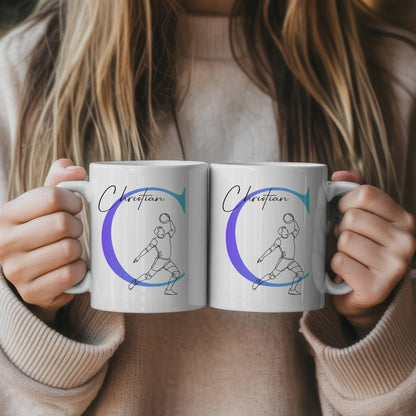 Ausgefallene Tassen Mit Name Lineart Volleyball Volleyballer Personalisiertes Geschenk 5